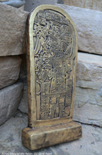 Load image into Gallery viewer, Aztec Mayan Petén Machaquilá Stela 3 wall plaque art Sculpture 15&quot; www.Neo-Mfg.com Museum reproduction L15

