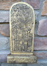 Load image into Gallery viewer, Aztec Mayan Petén Machaquilá Stela 3 wall plaque art Sculpture 15&quot; www.Neo-Mfg.com Museum reproduction L15
