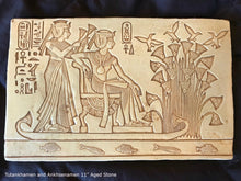 Load image into Gallery viewer, Egyptian Tutankhamen and Ankhsenamen fragment sculpture carving art 11&quot; www.Neo-Mfg.com home decor museum replica m23
