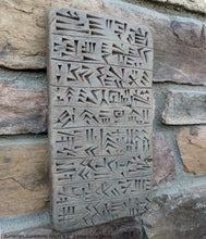 Load image into Gallery viewer, Sumerian Cuneiform tablet Sculptural wall relief plaque www.Neo-Mfg.com 8.5" g8
