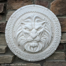 Load image into Gallery viewer, Roman Greek Lion Warrior Shield Sculpture Statue www.Neo-Mfg.com 17&quot;
