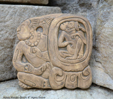 Load image into Gallery viewer, Aztec Mayan Glyph Wall plaque Fragment relief www.Neo-Mfg.com 4"
