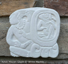 Load image into Gallery viewer, Aztec Mayan Glyph Wall plaque Fragment relief www.Neo-Mfg.com 4&quot;

