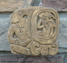 Load image into Gallery viewer, Aztec Mayan Glyph Wall plaque Fragment relief www.Neo-Mfg.com 4"
