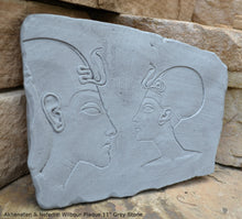 Load image into Gallery viewer, History Egyptian Akhenaten &amp; Nefertiti Wilbour Plaque Artifact Sculpture 11&quot; www.Neo-Mfg.com home decor m12
