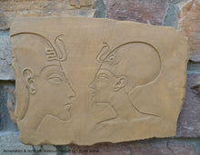 Load image into Gallery viewer, History Egyptian Akhenaten &amp; Nefertiti Wilbour Plaque Artifact Sculpture 11&quot; www.Neo-Mfg.com home decor m12
