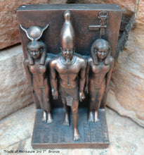 Load image into Gallery viewer, Egyptian Triads of Menkaure mycerinus 3rd Sculpture statue museum reproduction art 7&quot; www.Neo-Mfg.com home decor Museum Reproduction
