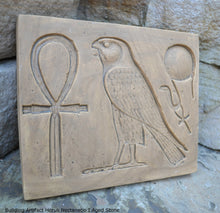 Load image into Gallery viewer, History Egyptian Building Artifact Horus name of Nectanebo I Carved Sculpture Statue www.Neo-Mfg.com Wall art 8.5&quot; g23
