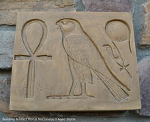 Load image into Gallery viewer, History Egyptian Building Artifact Horus name of Nectanebo I Carved Sculpture Statue www.Neo-Mfg.com Wall art 8.5&quot; g23
