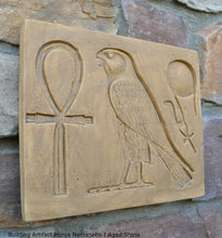 Load image into Gallery viewer, History Egyptian Building Artifact Horus name of Nectanebo I Carved Sculpture Statue www.Neo-Mfg.com Wall art 8.5&quot; g23
