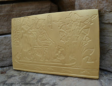 Load image into Gallery viewer, Egyptian Tutankhamen and Ankhsenamen fragment sculpture carving art 11&quot; www.Neo-Mfg.com home decor museum replica m23
