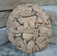 Load image into Gallery viewer, History Aztec Maya Artifact Coyolxauhqui Moon goddess wall relief Sculpture 11" Tall www.Neo-Mfg.com home decor art n3

