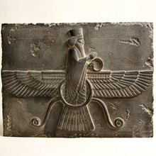 Load image into Gallery viewer, Assyrian Ahura Mazda Faravahar Persian Persepolis art Wall Sculpture 12" www.Neo-Mfg.com a8
