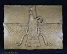 Load image into Gallery viewer, Assyrian Ahura Mazda Faravahar Persian Persepolis art Wall Sculpture 12&quot; www.Neo-Mfg.com a8
