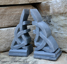 Load image into Gallery viewer, Celtic Knot triquetra 2pc set Sculpture www.Neo-Mfg.com 8" Decor or bookends
