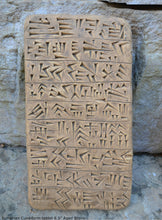 Load image into Gallery viewer, Sumerian Cuneiform tablet Sculptural wall relief plaque www.Neo-Mfg.com 8.5" g8
