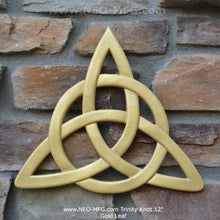 Load image into Gallery viewer, Celtic decor Trinity Knot triquetra Wall Plaque sculpture Irish www.Neo-Mfg.com 12&quot;
