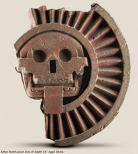 Load image into Gallery viewer, History Aztec Maya Artifact Carved Teotihuacan Disc of Death Sculpture Statue 12&quot; Tall www.Neo-Mfg.com Wall art
