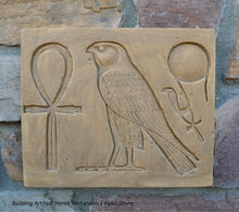 Load image into Gallery viewer, History Egyptian Building Artifact Horus name of Nectanebo I Carved Sculpture Statue www.Neo-Mfg.com Wall art 8.5&quot; g23
