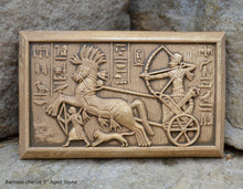 Load image into Gallery viewer, History Egyptian Ramses chariot Sculptural wall relief plaque www.Neo-Mfg.com 5&quot;
