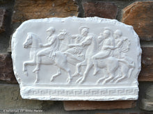 Load image into Gallery viewer, Roman Greek 4 horseman Artifact Carved Sculpture Statue www.Neo-Mfg.com 15&quot;
