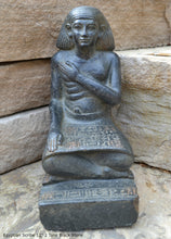 Load image into Gallery viewer, History Egyptian Imeni Imeny Scribe Seated Sculpture Statue 12&quot; www.Neo-Mfg.com Museum Replica Grand size
