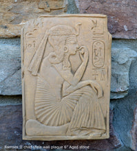 Load image into Gallery viewer, Egyptian Ramesses Ramses II child stele wall plaque Sculpture museum reproduction art 6&quot; www.Neo-Mfg.com home decor
