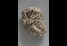 Load image into Gallery viewer, Assyrian Relief head of a Persian nobleman Persian Persepolis wall plaque art Sculpture 12" www.Neo-Mfg.com Museum reproduction
