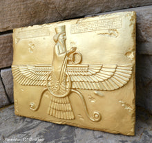 Load image into Gallery viewer, Assyrian Ahura Mazda Faravahar Persian Persepolis art Wall Sculpture 12&quot; www.Neo-Mfg.com a8
