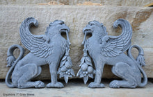 Load image into Gallery viewer, Griffin gryphons Winged lion wall Sculpture plaque set pair 7&quot; ea www.Neo-Mfg.com Home decor mystical L4
