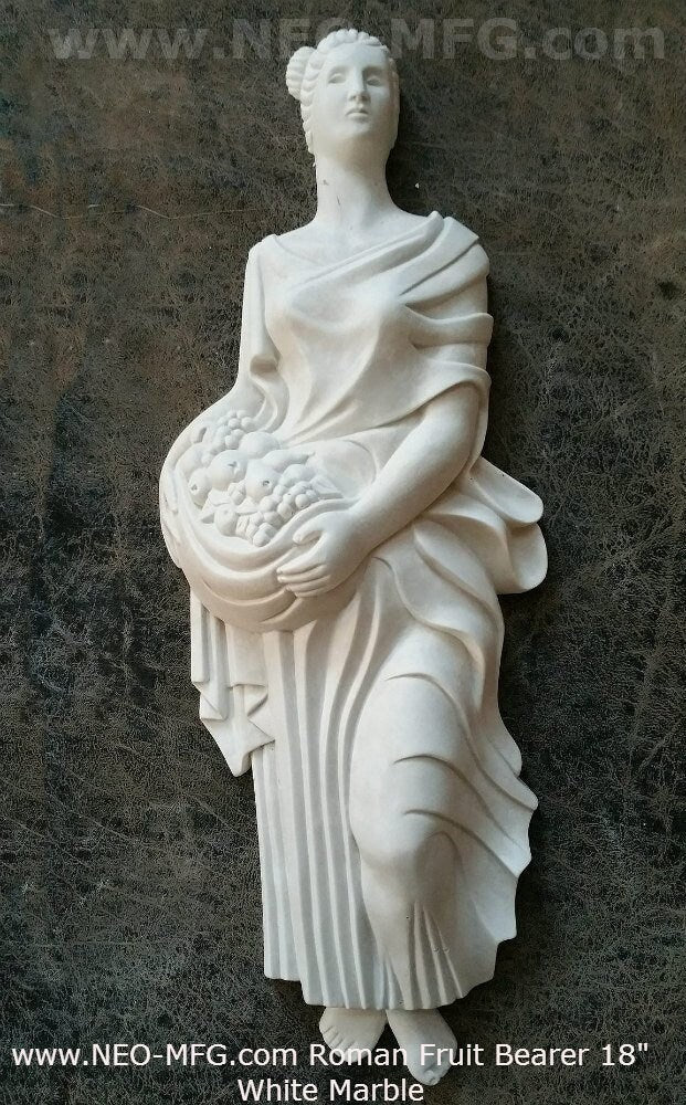 Roman Greek Fruit Bearer Figure Sculptural Wall relief www.Neo-Mfg.com 18
