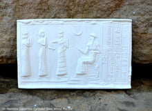 Load image into Gallery viewer, Historical Assyrian Sumerian Ur-Nammu Governor Cylinder Seal wall Sculpture www.Neo-Mfg.com Mesopotamia 2pc set
