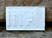 Load image into Gallery viewer, Historical Assyrian Sumerian Ur-Nammu Governor Cylinder Seal wall Sculpture www.Neo-Mfg.com Mesopotamia 2pc set
