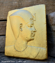 Load image into Gallery viewer, History Egyptian King Prince head Stela Fragment Sculptural wall relief plaque www.Neo-Mfg.com 12&quot; h17

