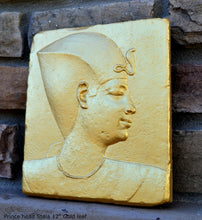 Load image into Gallery viewer, History Egyptian King Prince head Stela Fragment Sculptural wall relief plaque www.Neo-Mfg.com 12&quot; h17
