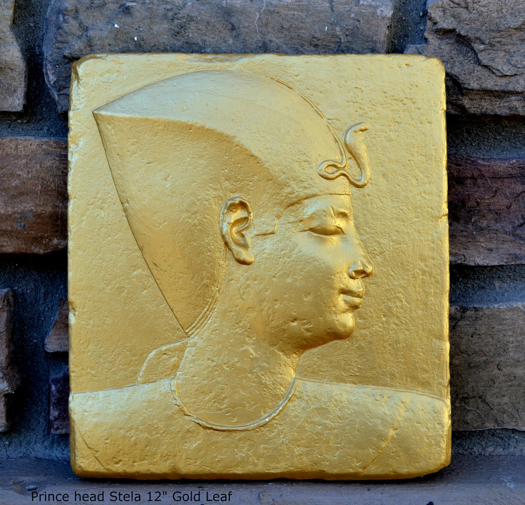 History Egyptian King Prince head Stela Fragment Sculptural wall relief plaque www.Neo-Mfg.com 12