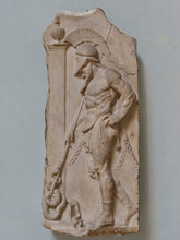 Load image into Gallery viewer, Roman Greek Hellenistic Sepulchral Warrior Stone Carving Sculpture Wall Frieze 5th cen BC 16&quot; tall www.Neo-Mfg.com
