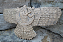 Load image into Gallery viewer, Historical Assyrian Ashur Ashurnasirpal II Shamash wall Sculpture www.Neo-Mfg.com 12" Mesopotamia
