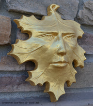 Load image into Gallery viewer, Nature Leafman Mythical Wall Decor Greenman Sculpture wall relief www.Neo-Mfg.com 11&quot; p4
