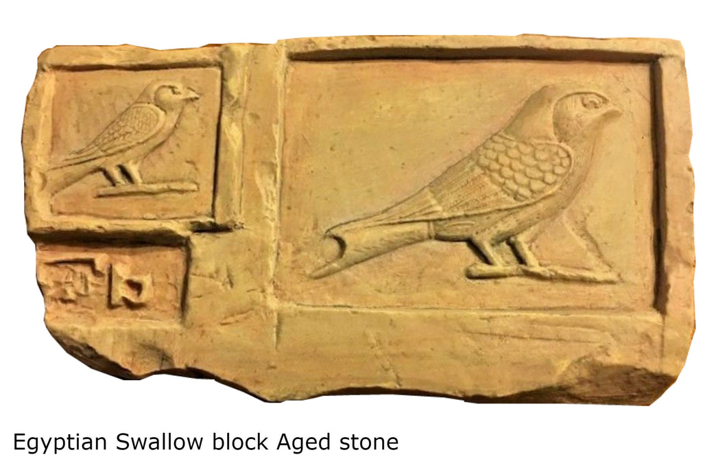 History Egyptian Swallow Block sculpture Wall plaque carving www.Neo-Mfg.com Museum reproduction