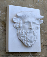 Load image into Gallery viewer, Roman Greek Acheloos head of Horned God God of Lezoux bust Sculpture Statue www.Neo-mfg.com 4&quot; Museum reproduction
