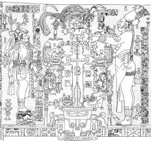 Load image into Gallery viewer, Aztec Mayan Temple cross Left side King Pakal carving wall plaque www.Neo-Mfg.com home garden decor art 14.5" L17
