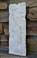Load image into Gallery viewer, Aztec Mayan Temple cross Left side King Pakal carving wall plaque www.Neo-Mfg.com home garden decor art 14.5" L17
