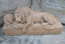 Load image into Gallery viewer, Lion of Lucerne Sculpture Statue 8" long www.Neo-Mfg.com home decor
