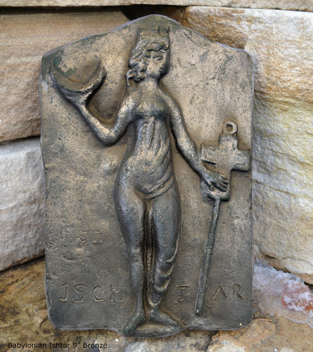 Babylonian Ishtar mythology goddess of love, eroticism, war, wall plaque relief statue sculpture 9