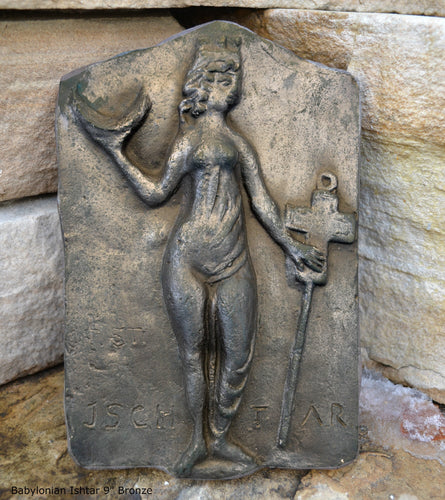 Babylonian Ishtar mythology goddess of love, eroticism, war, wall plaque relief statue sculpture 9