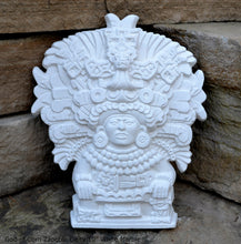 Load image into Gallery viewer, History Aztec Maya Mesoamerica God of Corn Zapotec Deity Vessel wall plaque relief Sculpture www.Neo-Mfg.com 10&quot; p3
