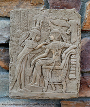 Load image into Gallery viewer, History Egyptian King Tutankhamun Tut Golden Shrine Right side Plaque Artifact Sculpture 10&quot; www.Neo-Mfg.com home decor h16
