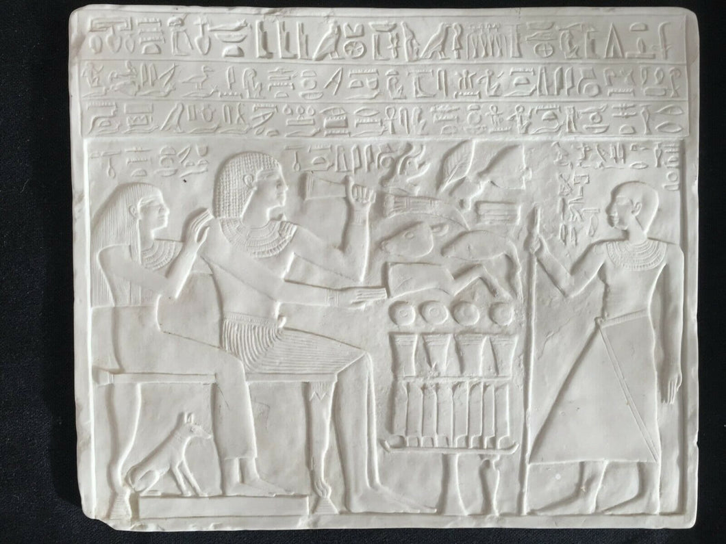 Egyptian Funerary Stela of Intef and Senettekh wall plaque art Sculpture 12