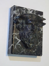 Load image into Gallery viewer, Roman Greek Acheloos head of Horned God God of Lezoux bust Sculpture Statue www.Neo-mfg.com 4&quot; Museum reproduction
